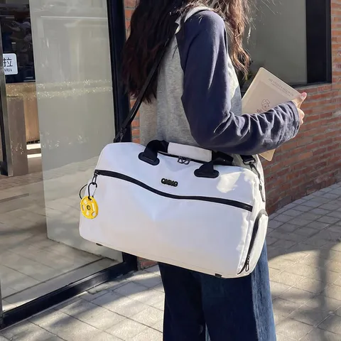 Grand Sac De Voyage Duffel Séparation Humide Et Sec Étanche Sac De Bagage Casual Avec Compartiment Chaussures