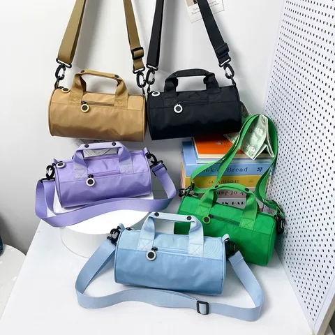 Κυλινδρική Αθλητική Τσάντα από Ύφασμα Oxford Casual Travel Sports Bag Ελαφφιά Φορτηγό Τσάντα Ώμου Για Γυμναστήριο Outdoor Καθημερινή Χρήση