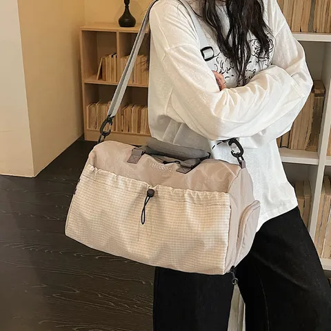 Grand Sac de Voyage de Grande Capacité Tissu Oxford Imperméable Sac Weekender Avec Séparation Sec Humide Compartiment Chaussures