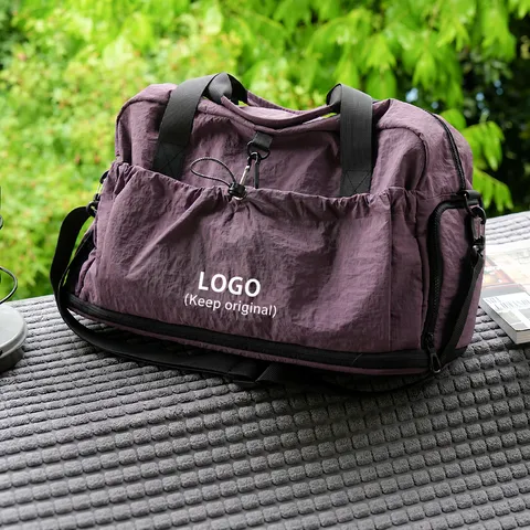 Large Capacity Travel Duffel Bag Expandable Waterproof Weekend Luggage Bag With Dry Wet Separation Shoe Compartment