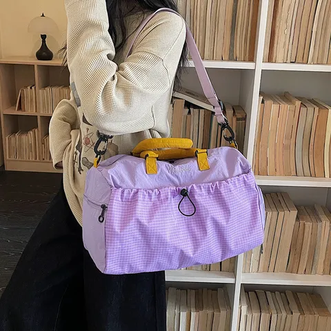 Grand Sac de Voyage de Grande Capacité Tissu Oxford Imperméable Sac Weekender Avec Séparation Sec Humide Compartiment Chaussures
