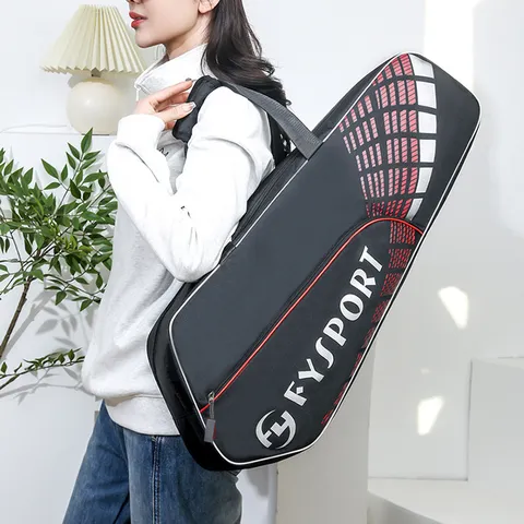 Lightweight Nylon Sports Racket Bag Large Capacity Waterproof Tennis Badminton Bag Unisex Outdoor Training Bag