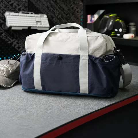Large Capacity Travel Bag Waterproof Nylon Expandable Sports Luggage Bag Lightweight Wet And Dry Separation Duffel Bag