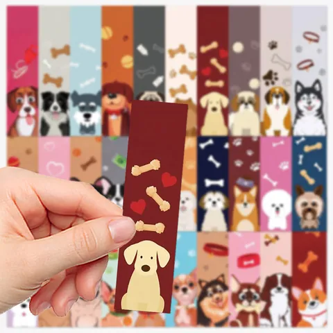 Cute Cartoon Dog Bookmarks Set Student Reading Page Markers Adorable Animal Design Book Accessories For School Office