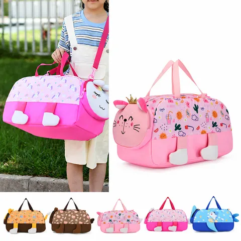 Waterproof Children Travel Duffel Bag Cute Cartoon Animal Large Capacity Swimming Messenger Bag Kids Portable Handbag