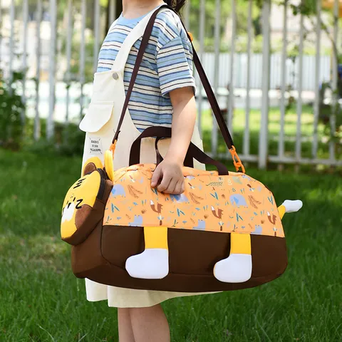Waterproof Children Travel Duffel Bag Cute Cartoon Animal Large Capacity Swimming Messenger Bag Kids Portable Handbag