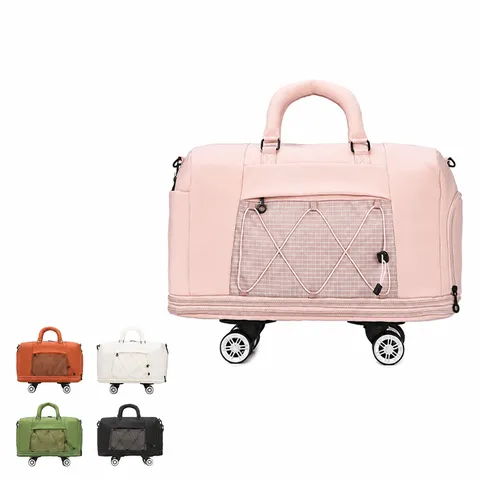 Large Capacity Travel Duffel Bag Lightweight Waterproof Dry Wet Separation Weekender Bag With Shoe Compartment