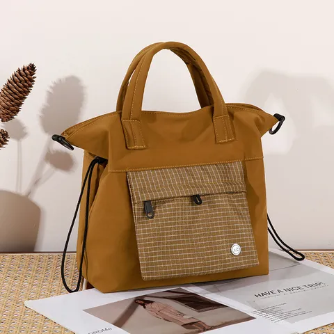 Casual Nylon Shoulder Bag Large Capacity Commuter Crossbody Bag Lightweight Travel Handbag Multipurpose Tote Bag