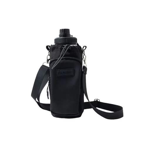 Custodia Portatile Impermeabile per Borraccia in Tessuto Oxford Con Tasca con Cerniera Tracolla Regolabile per Borsa da Tazza Sportiva all'Aperto 1000ML