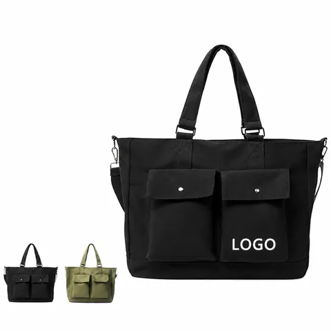 Sac de Voyage Imperméable en Nylon Décontracté Grande Capacité Camping Randonnée Sac à Bandoulière Multi-Poches Sac de Sport