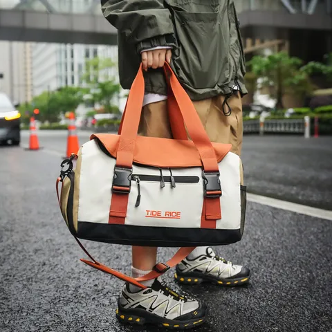 Borsa da Viaggio Duffle Unisex Grande Capacità Borsa Sportiva Impermeabile in Nylon Borsa da Weekend con Tasca Bagnata e Scomparto Scarpe