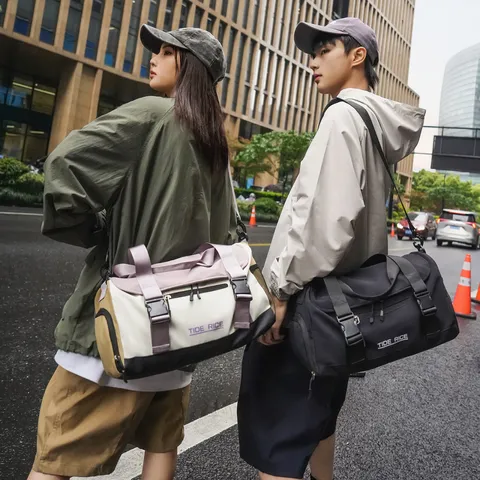 Borsa da Viaggio Duffle Unisex Grande Capacità Borsa Sportiva Impermeabile in Nylon Borsa da Weekend con Tasca Bagnata e Scomparto Scarpe