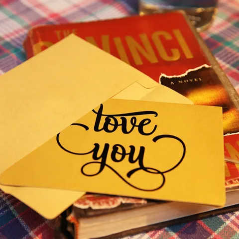Retro Bronzing Thank You Greeting Cards With Envelopes For Father's Day Valentine's Day Pearlescent Paper Gift Message Cards