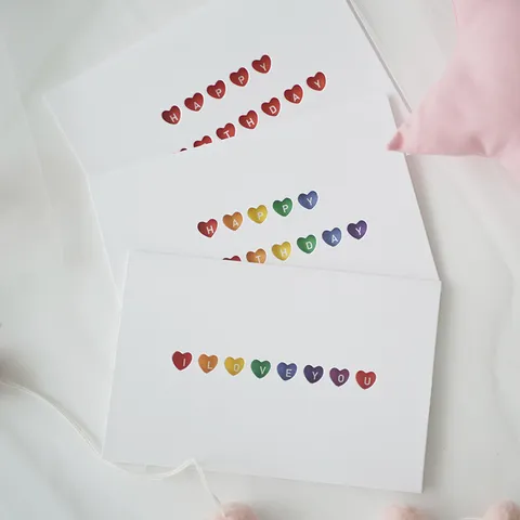 Minimalist Laser Cut Heart Hollow Out Greeting Card With Envelope For Birthday Valentine Wedding Anniversary Gift White Paper Card