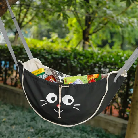 Universele Auto Achterbank Organizer Tas Flanel Grote Capaciteit Cartoon Kat Print Hangende Auto Opbergtas Reis Accessoires