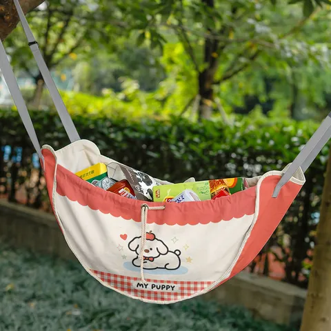 Cartoon Cute Car Seat Back Storage Bag Large Capacity Hanging Organizer For SUV Interior Flannel Fabric Pockets For Snacks Toys