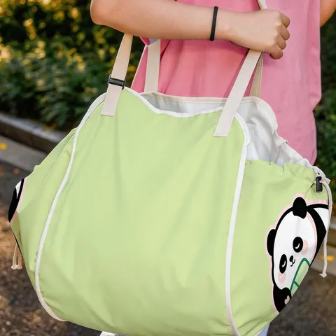 Cartoon Panda Car Seat Back Organizer Large Capacity Fleece Hanging Storage Bag Universal Vehicle Backseat Organizer For Snacks Toys Interior Decor