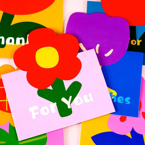 Biglietto di Auguri Creativo Floreale 3D Messaggio Girasole Tulipano Per Festa Insegnanti Compleanno Benedizione Con Busta