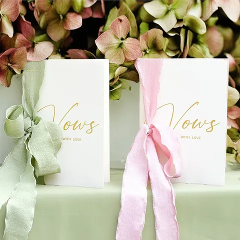 Biglietti Per Promesse Matrimoniali Per Sposa E Sposo Carta Speciale Stampa A Caldo Oro Minimalista Stile Ins Libro Discorsi Cerimonia Con Pagina Interna Senza Nastro