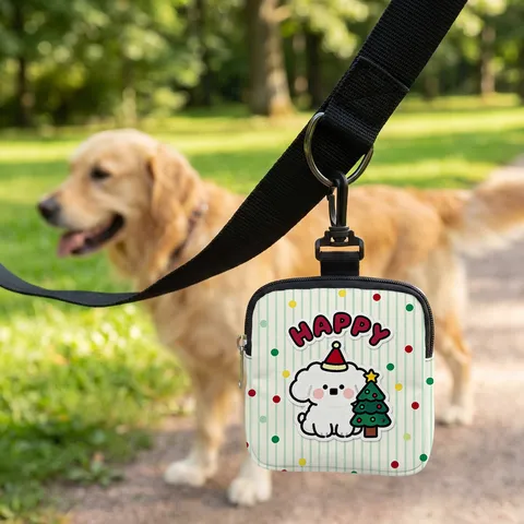 Tragbare Outdoor Haustier Hund Leckerli Tasche Training Futter Snack Tasche Mit Haken Cartoon Bedruckte Segeltuch Gürteltasche
