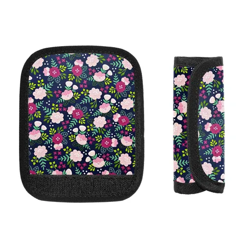Blumenmuster Gepäckgriff Hülle Schutzhülle Für Koffer Reisetasche Kinderwagen Filz Baumwolle Leinen Rutschfeste Griffpolster Zubehör