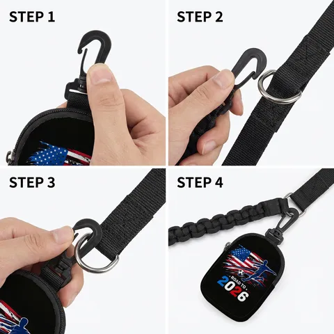 Porte-monnaie Portable en Polyester Mini Sac de Rangement Graphique Football Avec Boucle Organisateur d'Écouteurs Pochette Porte-clés