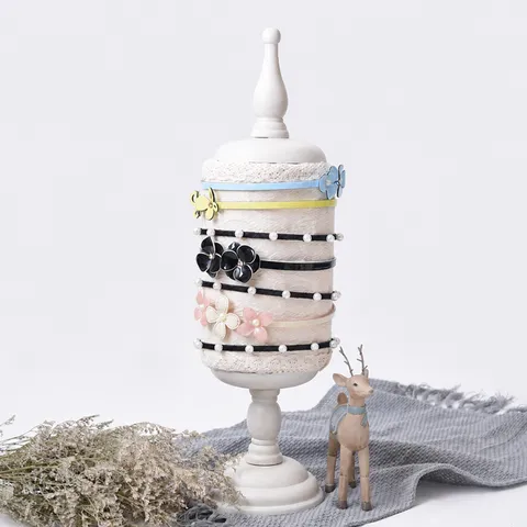 European Lace Headband Rack Vertical Hairpin Storage Prop Jewelry Display Stand For Desktop Organization Home Decor