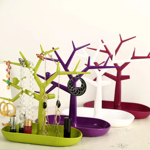 Kunststof Tak Sieraden Standaard Creatieve Vogel Ketting Ring Armband Organizer Houder Boom Oorbel Display