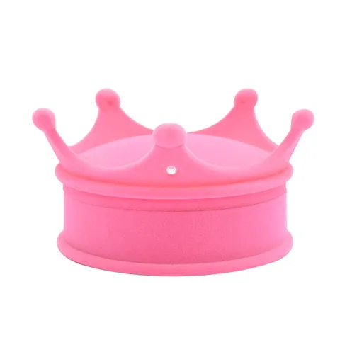 Kronenförmige Samt-Schmuckschatulle Ring Aufbewahrungsbox Halskette Armband Organizer Tragbare Prinzessin Schmuckverpackung Geschenkbox