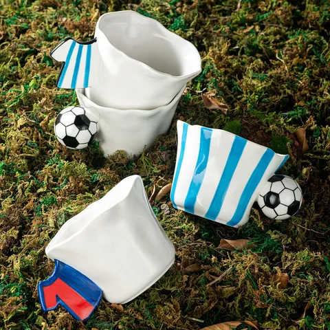 Tazza da Caffè in Ceramica Carina Con Manico da Calcio 3D Tazza Creativa Per Casa Ufficio