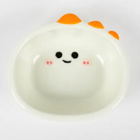 Set di stoviglie per la casa in ciotola e piatto in ceramica con animali di cartone animato carino