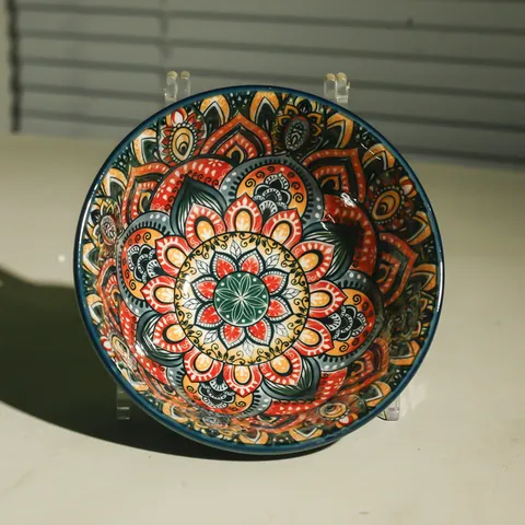 Ciotola di Riso in Ceramica Bohemienne Motivo Floreale Colorato Ciotola per Zuppa stoviglie da Cucina