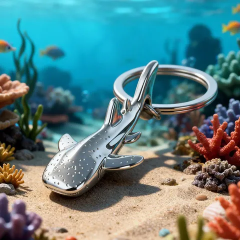 Whale Shark Shark Dolphin Keychain Metal Bottle Opener Creative Sea Animal Pendant Silver Zinc Alloy Polished Keyring For Bag Charm Souvenir