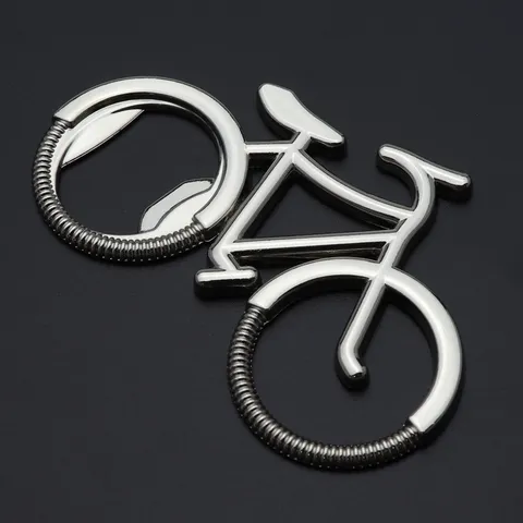 Creative Metal Bicycle Bottle Opener Zinc Alloy Silver Polished Pocket Beer Can Opener For Outdoor Cycling Club Souvenir Gift