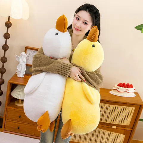 Cute Little Yellow Duck Plush Toy Stuffed Animal Pillow Soft Companion Doll Kids Birthday Gift Home Decor