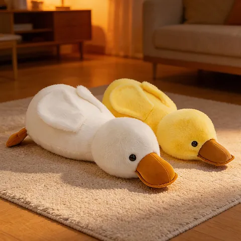 Cute Little Yellow Duck Plush Toy Stuffed Animal Pillow Soft Companion Doll Kids Birthday Gift Home Decor