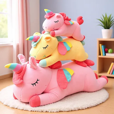Simpatico Peluche Unicorno Morbido Animale Di Peluche Cuscino Arcobaleno Bambola Dei Cartoni Animati Regalo Per Bambini Ragazze