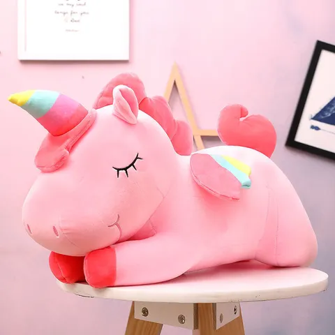 Simpatico Peluche Unicorno Morbido Animale Di Peluche Cuscino Arcobaleno Bambola Dei Cartoni Animati Regalo Per Bambini Ragazze