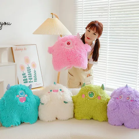 Cute Cartoon Little Monster Plush Toy Stuffed Animal Soft Pillow Cute Doll Kids Birthday Gift