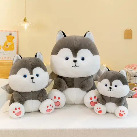 Carino Shiba Inu Husky Dinosauro Peluche Morbido Animale Imbottito Cucciolo Cartone Animato Cuscino Compagno Regalo Per Bambini Ragazze