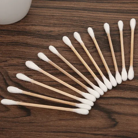 Cotons-tiges à Double Tête Avec Bâtonnets en Papier de Bois Bâtonnets Pour Nettoyage Quotidien Maquillage Et Soin de Bébé