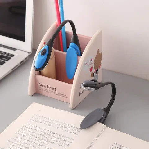 Mini Draagbare LED Leeslamp Flexibel Opvouwbaar Clip Boek Licht Nachtlamp Bureaulamp Voor Student Kantoor