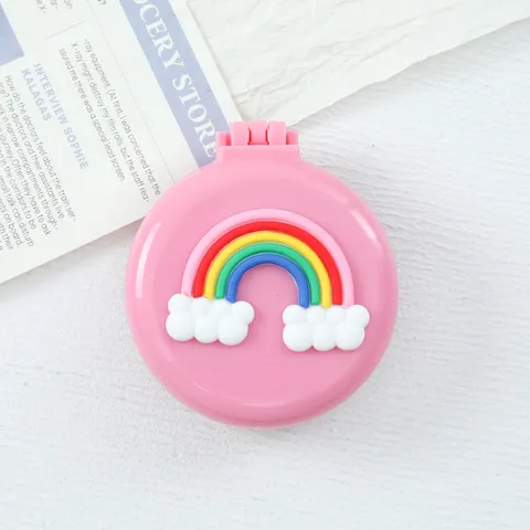 Portable Foldable Airbag Comb Cute Cartoon Mini Air Cushion Massage Comb With Mirror Travel Hair Styling Hairbrush Gift