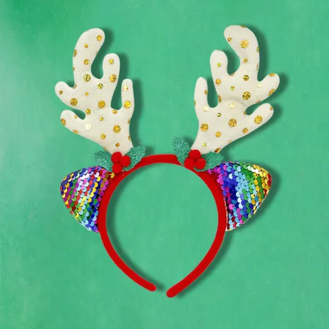 Christmas Headband Reindeer Antlers Santa Snowman Hair Hoops Festive Party Hair Accessories Kids Adults Holiday Gifts