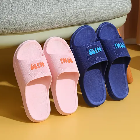 Unisex Non Slip Soft Sole EVA Slippers Couple Indoor Bathroom Home Shower Sandals Anti Slip House Shoes