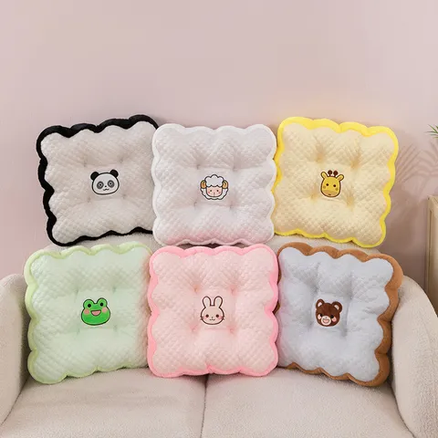 Cuscino da Terra Tatami in Velluto di Fagiolo Fiore Carino Ricamo Animale Cartone Animato Divano Finestra Ufficio