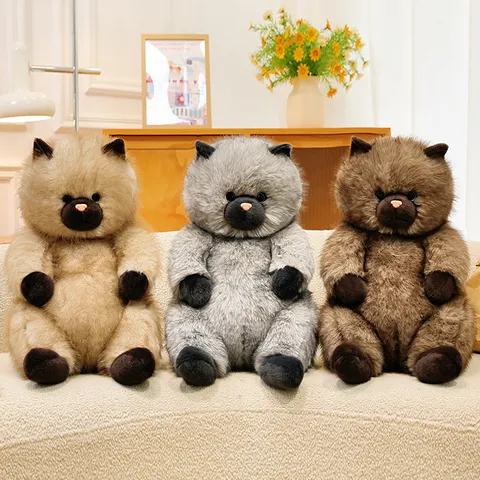 Cute Simulation Long Hair Cat Plush Toy Stuffed Animal Doll Soft Fluffy Kitty Pillow Companion Gift For Girls And Kids
