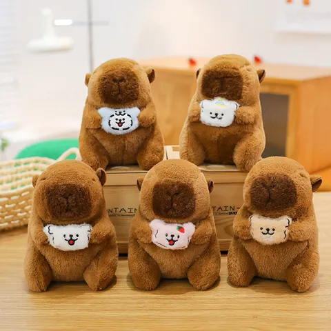 Kawaii Capibara Peluche Lindo Muñeco de Animal de Peluche Con Juguetes de Comida Regalo de Cumpleaños Juguetes para Niños al Por Mayor
