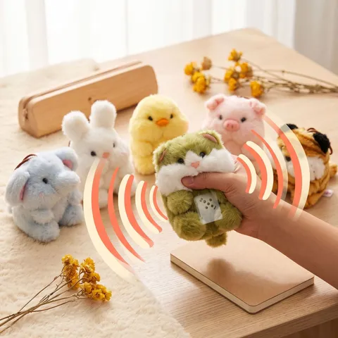 Süßes Tier Plüschtier Anhänger Cartoon Kaninchen Elefant Schwein Ente Tiger Katze Schultasche Schlüsselanhänger Puppe Weiches Stofftier Geschenk