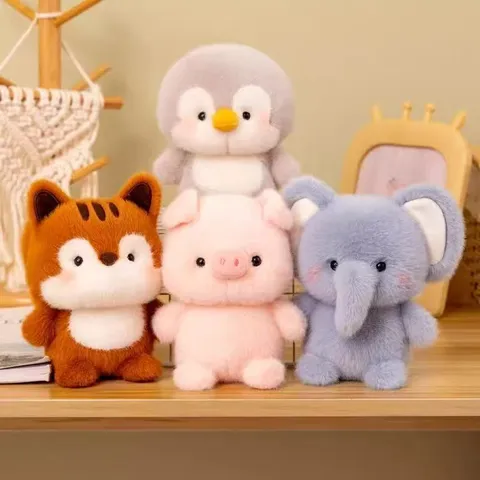 Cute Cartoon Animal Plush Toy Stuffed Doll Soft Short Plush Desktop Companion Kids Toy Birthday Gift Home Decor